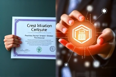 Evolution of computer skills from certificates to digital AI interfaces.