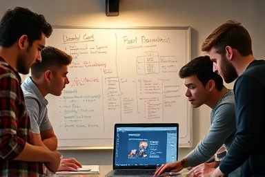 Developers collaborating on a project, symbolizing practical experience.