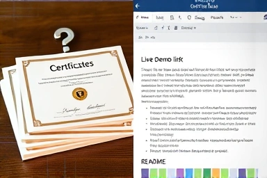 Certificates vs. a detailed GitHub project for developer hiring.