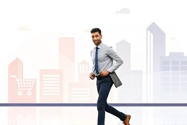 Young professional advancing towards retail career opportunities.