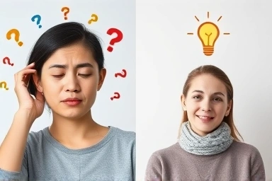 Frustrated listener transforming to confident English speaker