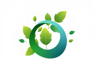 Abstract symbols of corporate ESG growth and sustainability.