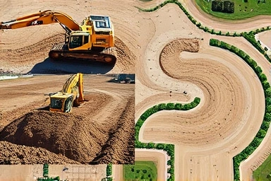 Precision in excavator operation and course navigation.