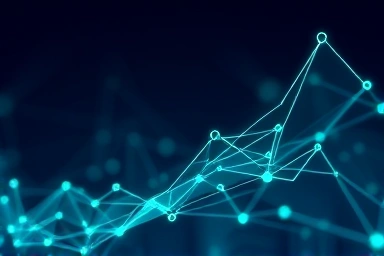 Abstract financial technology and data growth