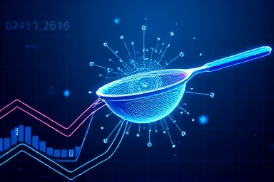 Abstract financial data filtering, compliance concept