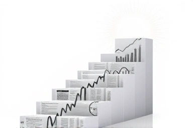 Symbolic representation of career advancement in finance.