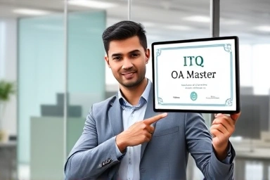 Young professional achieving ITQ OA Master certification