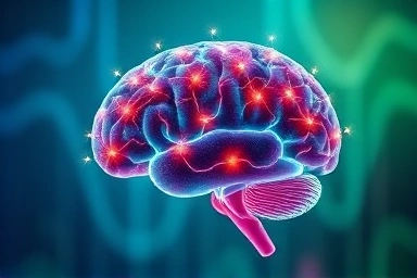 Brain pathways symbolizing language learning and persistence.
