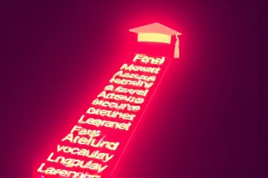 Abstract visualization of language learning success and achievement