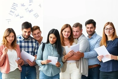 Adults transforming from confused to confident with handwriting.