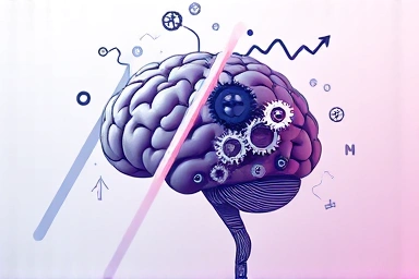 Brain with economic symbols, representing analytical skills.