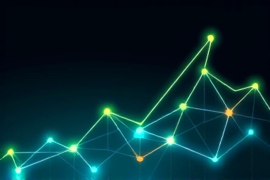 Abstract representation of financial growth and technological innovation.