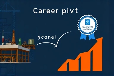 Symbolic representation of career growth through specialized certification.