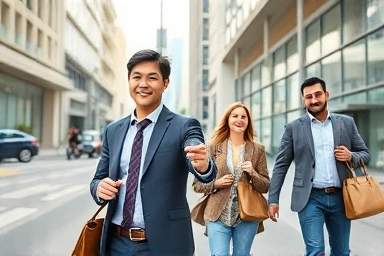 Successful expatriate life and family adaptation abroad.