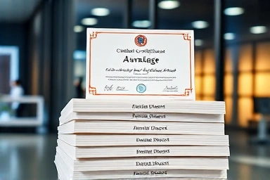 Computer certificates for public enterprise job applications