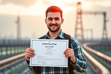 Certified technician achieving career success in industrial inspection.