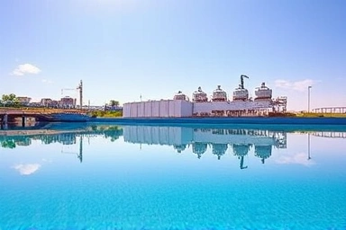 Clean water facility and pure water reflection