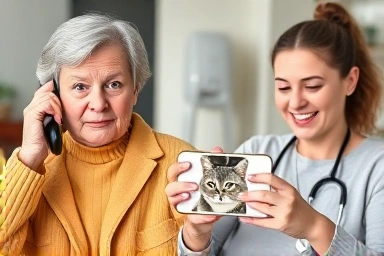 Owner's relief after receiving happy cat update from boarding.