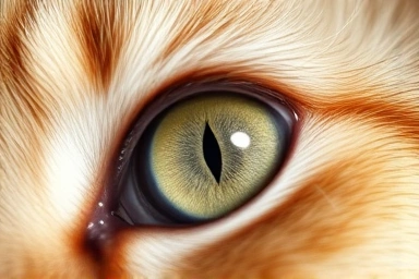 Worried cat's eye with slight blur