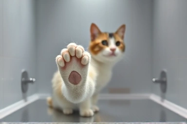 Safe and comfortable cat grooming station for happy pets.