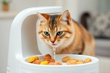 Cat drinking water, healthy cat, cat hydration treats