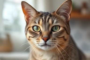 Senior cat with concerned expression, symbolizing health concern.
