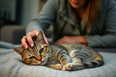 Pet owner concerned about lethargic cat