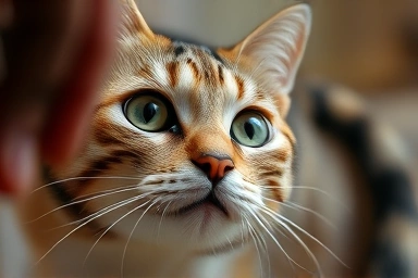 Cat's intense gaze conveying subtle emotions
