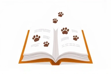 Symbolic representation of pet care education and knowledge.