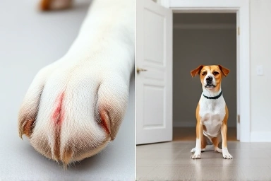 Dog paw discomfort, dog anxiety, behavioral triggers
