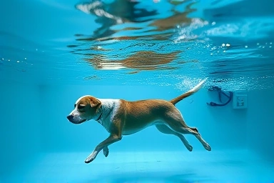 Dog aqua therapy for disc recovery