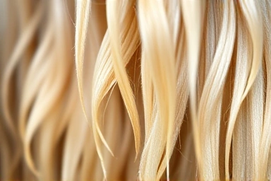 Close-up of healthy, shiny dog fur after spa treatment.
