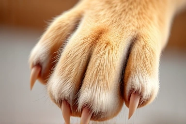 Healthy dog paw pad, clean and smooth skin