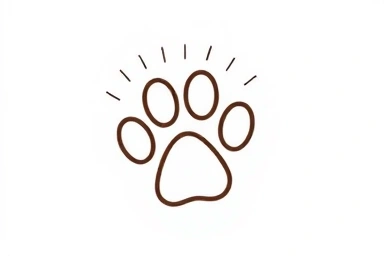 Symbolic representation of dog paw health's impact on overall well-being.