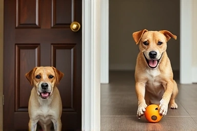 Dog anxiety vs. dog happiness and play