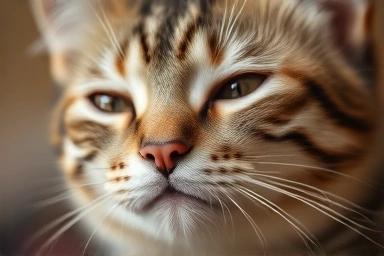 Cat slowly blinking, showing trust and affection