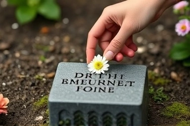 Symbolic remembrance of a beloved pet, beginning of healing.