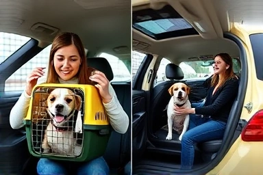 Contrast between difficult pet travel and easy pet taxi.