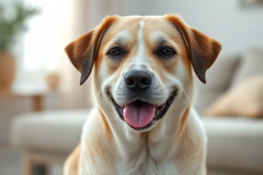 Healthy senior dog enjoying a peaceful moment