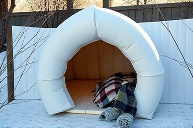 Cozy DIY winter shelter for stray cats in a safe outdoor spot.