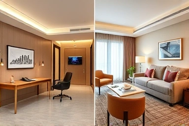 Business hotel room versus leisure hotel room comparison