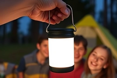 Modern LED camping lantern, safe and convenient for families