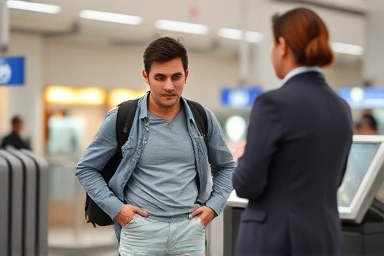 Traveler without ID at airport check-in