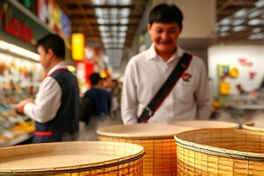 Gwangjang Market bindaetteok, Korean street food, market food stall