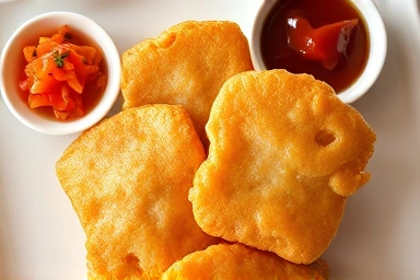 Crispy bindaetteok, Korean mung bean pancake, delicious food
