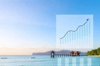 Serene honeymoon destination symbolizing dream travel and smart budgeting.