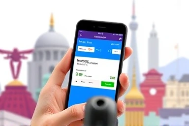 Smartphone showing travel discount coupon applied