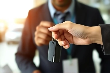 Seamless car handover at airport parking service