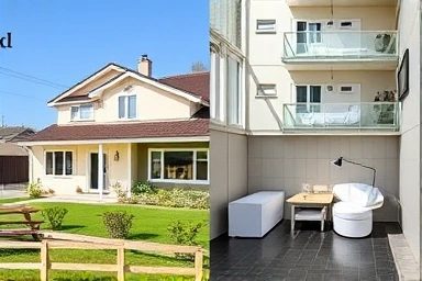 Detached Jeju house vs. compact studio apartment comparison.
