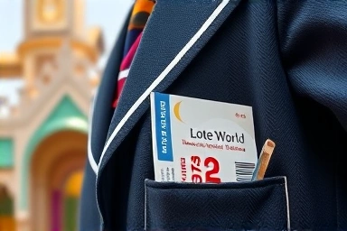 School uniform and Lotte World ticket symbolizing fun